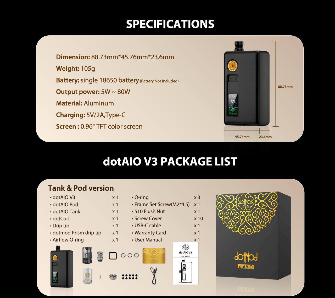 DotMod DotAIO V3 Kit | 佩特里DotAIO V3套裝:圖片 3